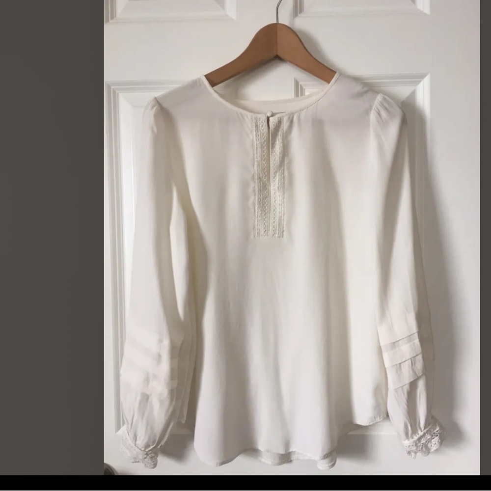 NWT Loft lacy pin-tucked blouse